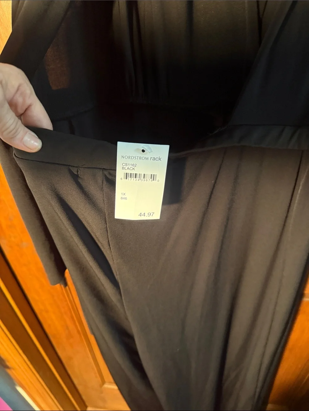 Nordstrom Black V-Neck Maxi Jumpsuit - Picture 5 of 7